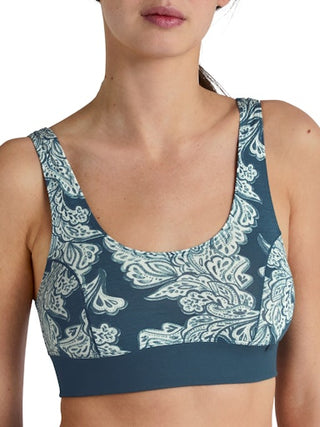 Elastic Trend puuvillainen bralette, deep dive petrol