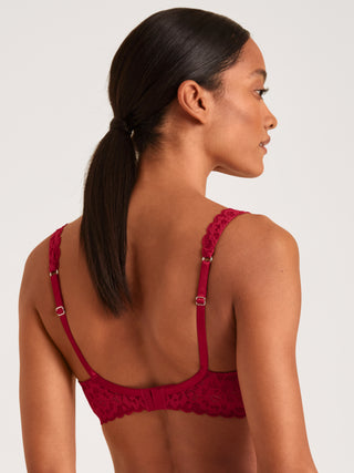Natural Comfort Lace kaaritueton pitsiliivi, punainen