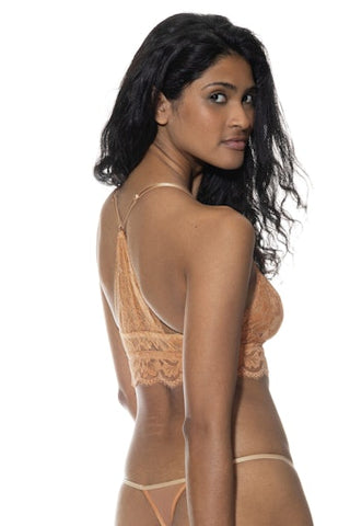 Poetry Vogue topattu, kaaritueton bralette, roasted almond