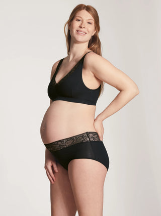 100% NATURE MUM odotusajan alushousut, musta, Cradle to Cradle®   -sertifikaatti
