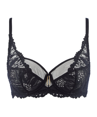 Flowermania Comfort Fullcup Bra, musta (E-H kuppikoot)